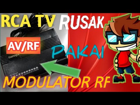 Cara mengubah AV  ke RF/ jalur UHF TV dengan mudah dengan MODULATOR RF