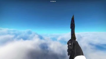 Huntsman Knife Case Hardened Blaze Blue Pattern [MW]