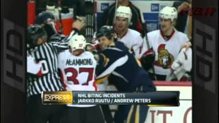 NHL biting incidents