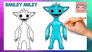 How To Draw Smiley Miley - Garten of Banban 4 | Easy Step By Step Drawing Tutorial