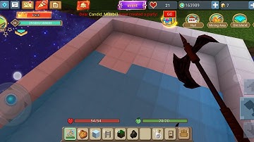 I make a swimming pool in skyblock (BlockmanGo)