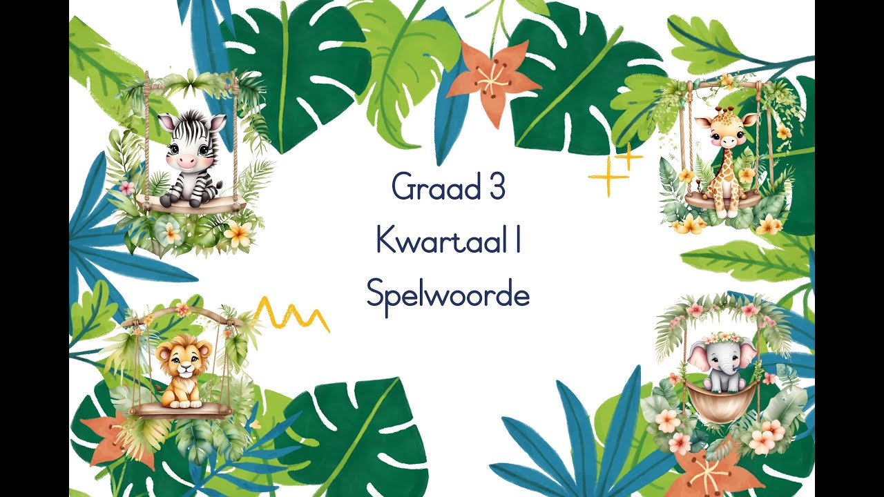 Graad 3 Kwartaal 1 Afrikaanse Spelwoorde