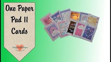 One Paper Pad 11 Cards--That