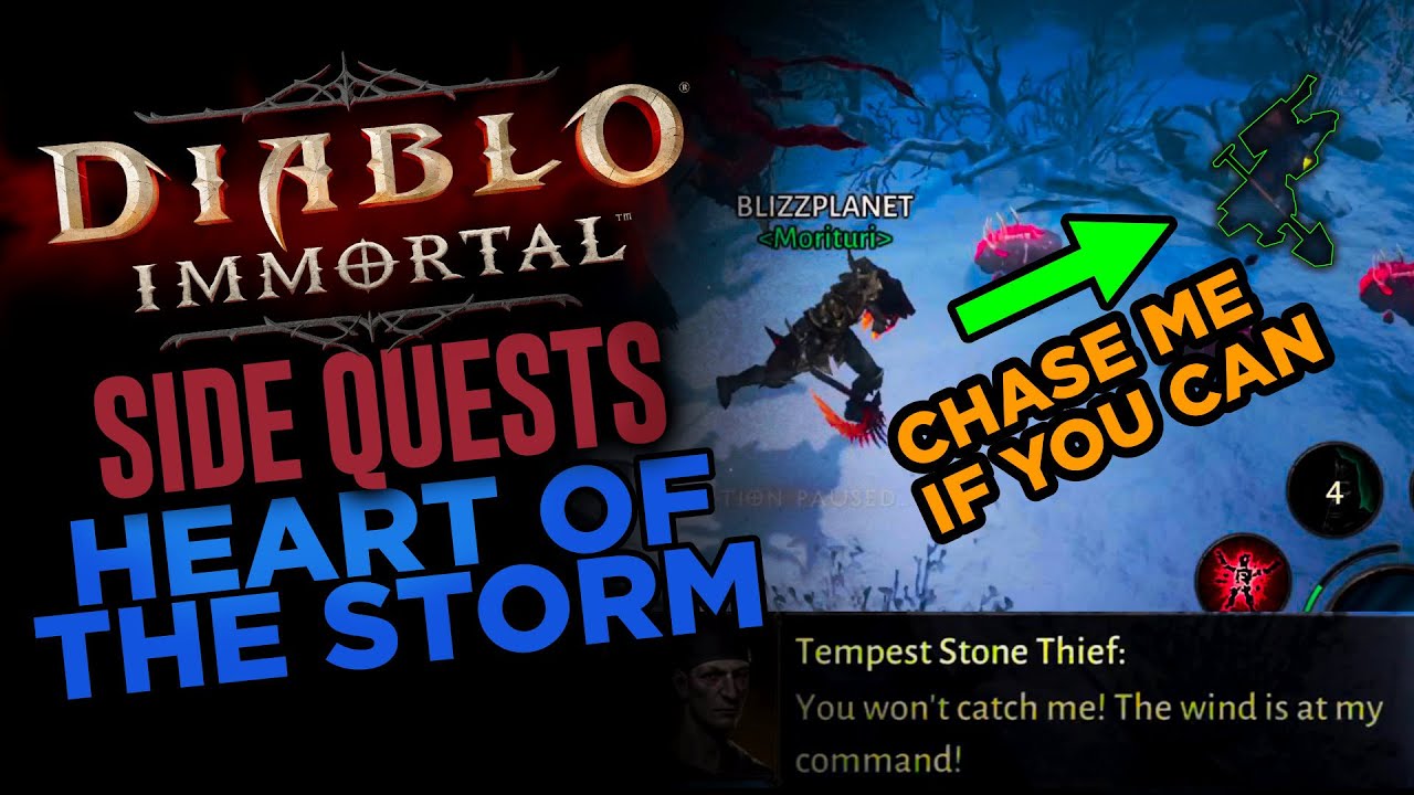 Heart of the Storm Diablo Immortal Side Quests YouTube