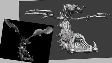 Cinematic Mutalisk Sculpting Process
