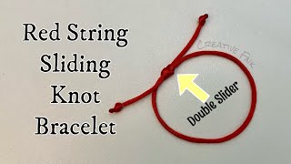 Celebrity Adjustable red string bracelet - double slider ❤️ Wealth