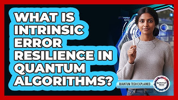 What Is Intrinsic Error Resilience in Quantum Algorithms?