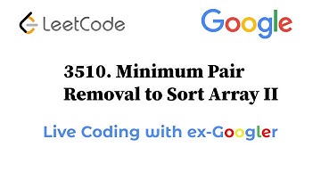 Minimum Pair Removal to Sort Array II | Leetcode #3510 | Java | Hard | Live coding with ex-Googler