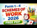 Schemes Of Work 2026 For Form 1 4 Bure Kutoka Lusaelimu Com
