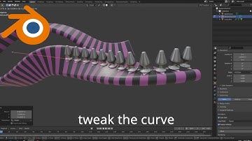 BLENDER: How to array object along curve without distortion and align to a surface normal.
