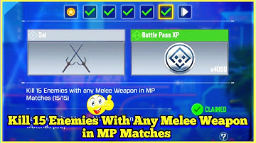 Call Of Duty Mobile Kill 15 Enemies With Any Melee Weapon in MP Matches Task Complete