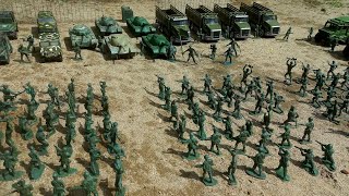 Army Men: Green Army Storms Grey Trenches!Epic Soldier war Stop Motion