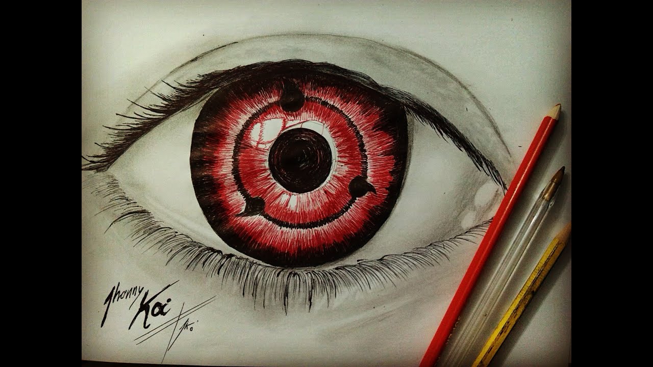 Como Dibujar Sharingan Realista Naruto Youtube