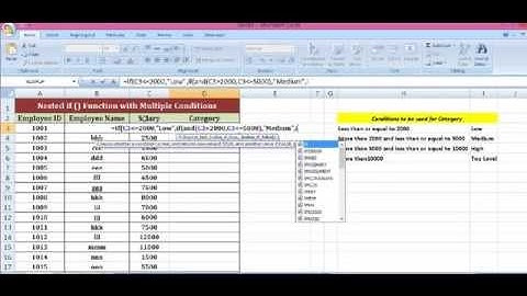 Nested If Function in Excel : How to write If Function with multiple conditions
