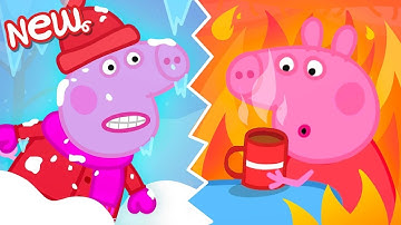 HOT vs COLD CHALLENGE! Peppa Pig Edition 🥵 🐷 🥶 Peppa Pig Tales!