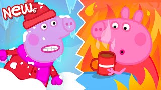 HOT vs COLD CHALLENGE! Peppa Pig Edition 🥵 🐷 🥶 BRAND NEW Peppa Pig Tales!