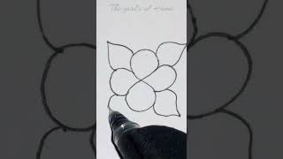 How to draw a cute flower easy from number 8 | How to draw a simple flower design from 8 #shorts#art