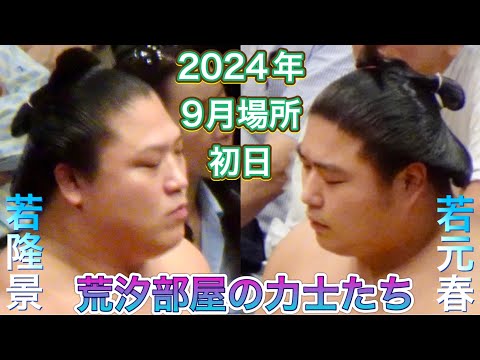 荒汐部屋の力士たち - 若元春 若隆景 大青山 丹治 大賀 若隆元 【大相撲令和6年9月場所】初日 2024/9/8 Arashio stable SEP basho 2024 DAY1