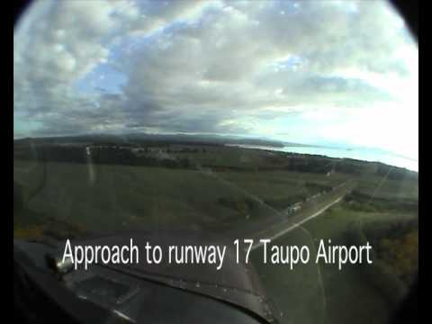 C172 joins base, finals for runway 17, Taupo Airport.