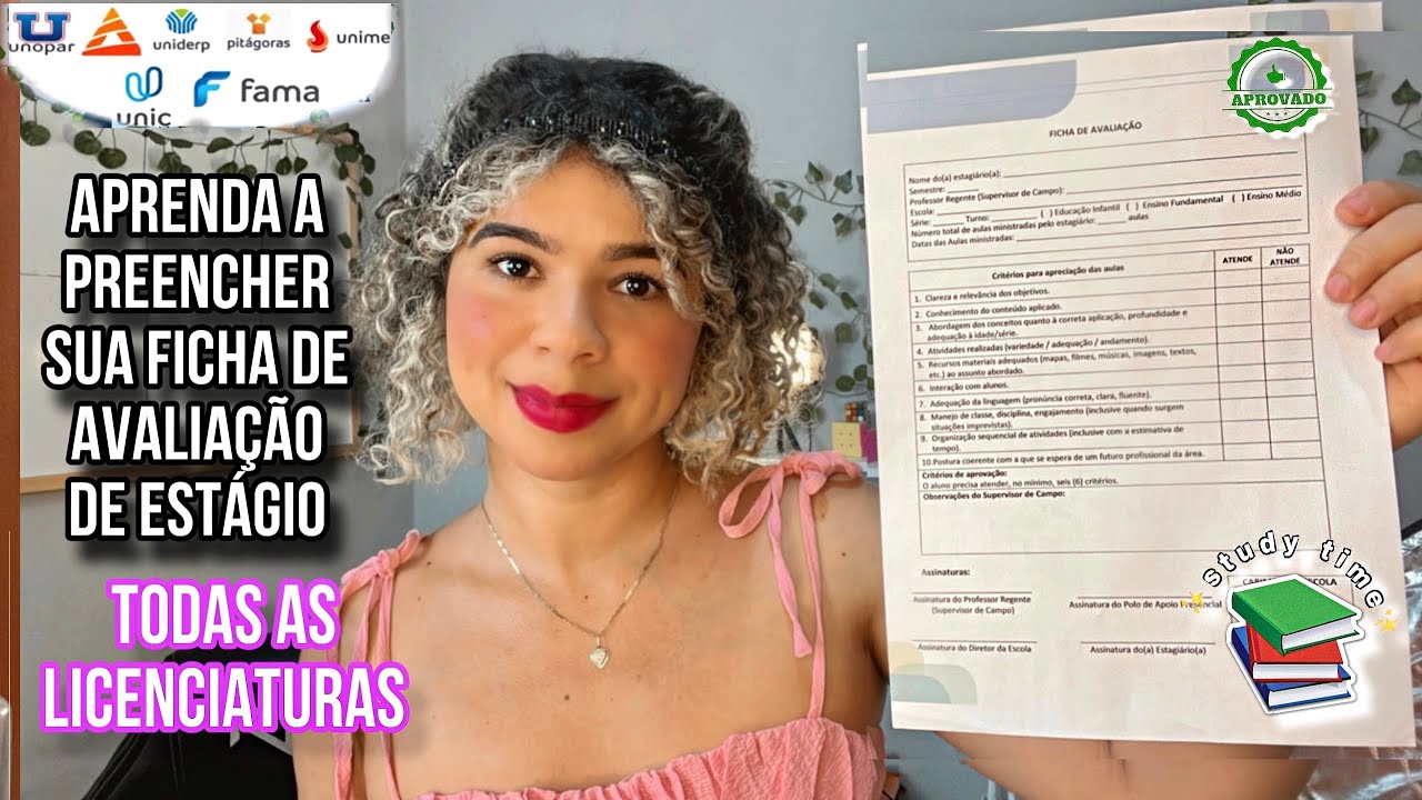 Aprenda a preencher sua ficha de avaliação de estágio - #unopar #anhanguera #educação #fy #foryou