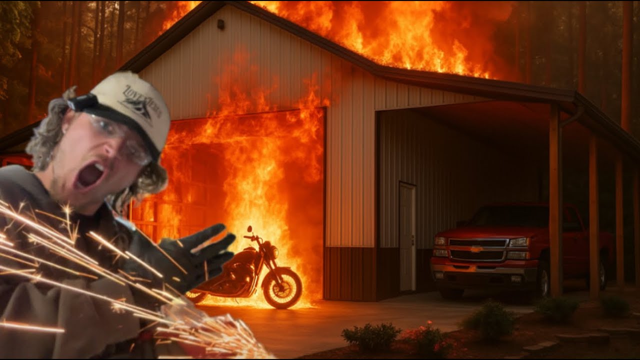 Fire In My Garage | Motorcycle Vlog - YouTube