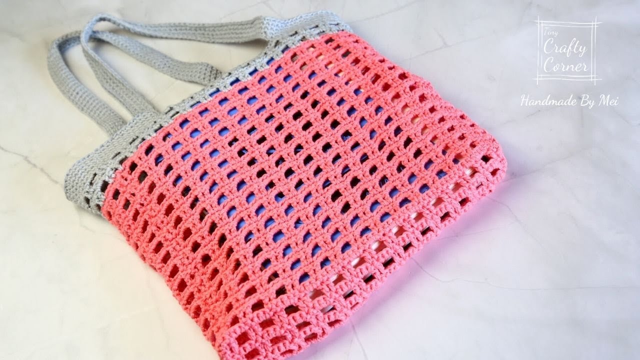 Crochet Easy And Quick Tote Bag // DIY Net Bag YouTube