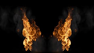 Burning Fire Background – Warm Golden Flames Overlay Effect 4K