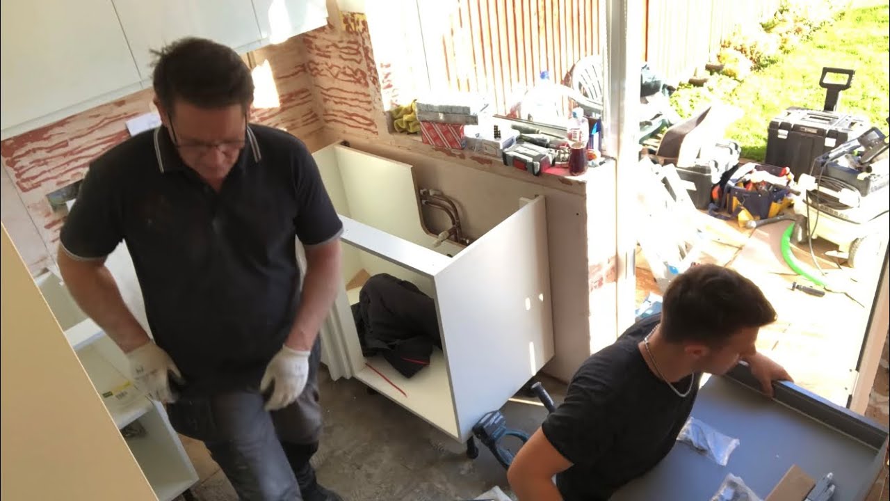 Full Kitchen Renovation Uk (Part3) Plumbing and Panels - YouTube