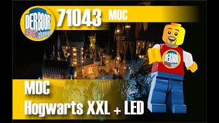 Hogwarts XXL aus Legosteinen with LED ca 25000 Teile wurden verbaut.