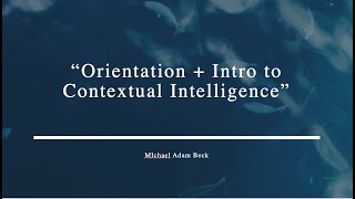 Orientation to Contextual Intelligence
