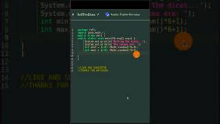 Roll The Dices Game in Java | #shorts #alinionuttoader
