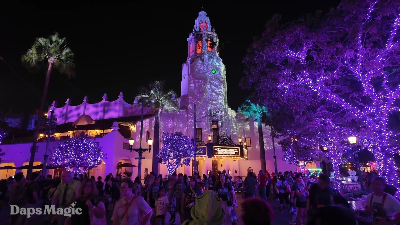 Oogie Boogie Bash Projection Show in Carthay Circle | Oogie Boogie Bash 2026 4K