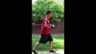 Two Arm + Split Stance Band Press