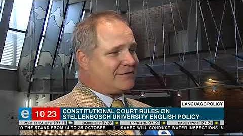 ConCourt rules on Stellenbosch language policy