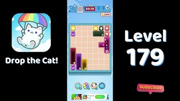 🎮 Drop the Cat! Level 179 Walkthrough | Fun Candy Puzzle Challenge 🐱