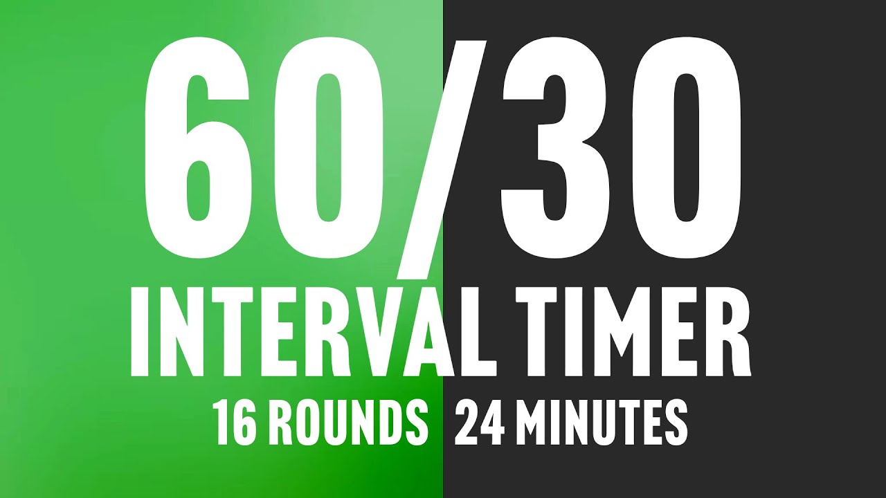 24-Minute HIIT 60/30 Interval Timer by Tone Co. (16 High-Intensity Rounds + 16 Rest Periods)