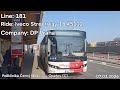 Line: 181 Ride: Iveco Streetway 18 Company: DP Praha to Opatov (C)
