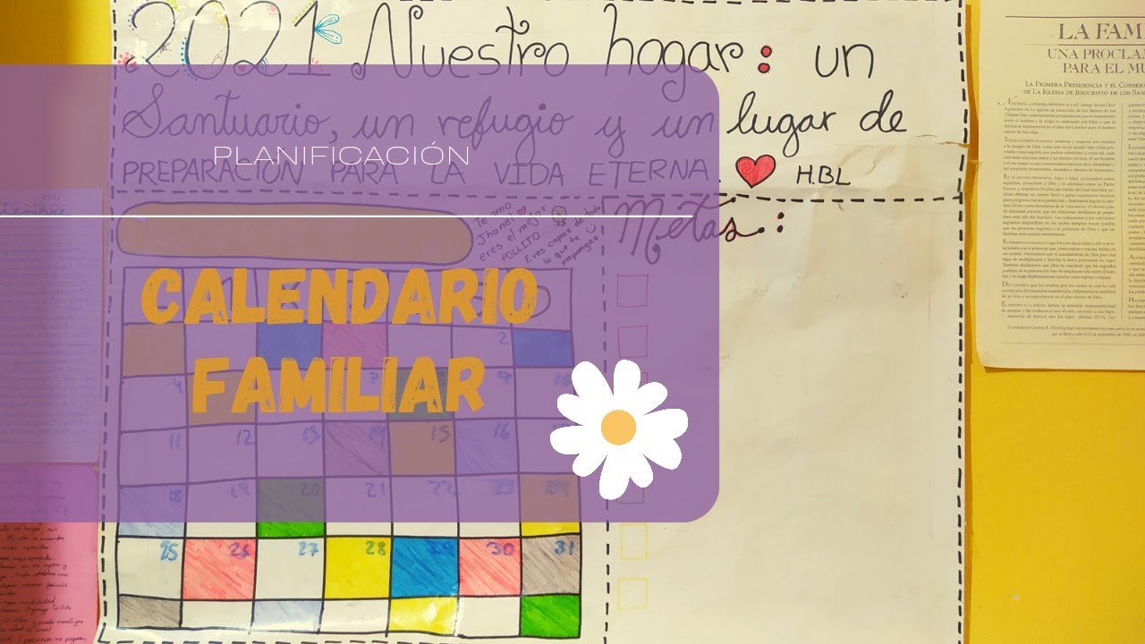 Cómo hacer un calendario familiar YouTube