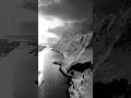 Monochrome Majesty: Cinematic Black and White Arctic Fjord Landscape in Winter (Norway Drone) ❄️
