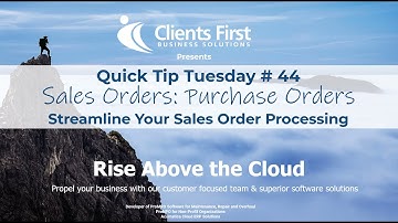Acumatica Cloud ERP Tip 44: Streamline Sales Order and Purchase Order Processing
