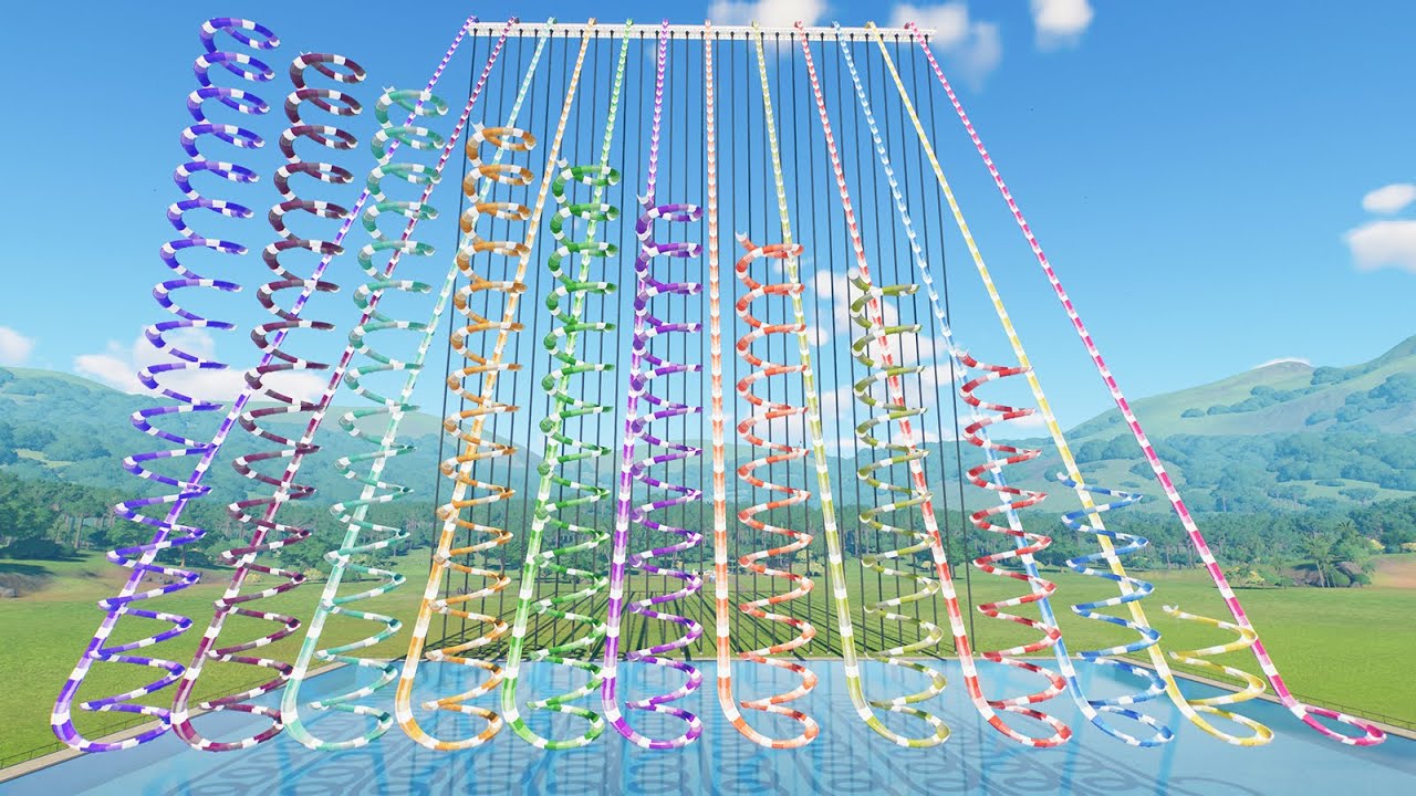 How Many Lap of Reverse Spiral Water Slide Can Stop Customer  - Planet Coaster 2