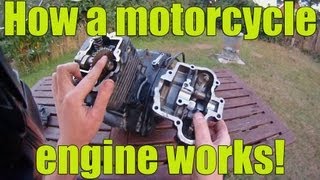 How a motorcycle engine works!
