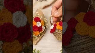 DIY Crochet Flower Basket with Jute | Mini Handmade Flower Basket Tutorial | Easy Crochet Home Decor