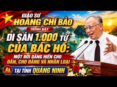 Video thumbnail: Giáo sư Hoàng Chí Bảo: Di sản 1.000 từ của Bác Hồ: Một đời dâng hiến cho dân, cho Đảng và nhân loại