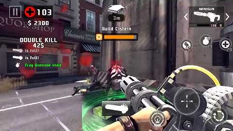 Dead trigger 2 operations level 54 gameplay on hard... Type 92 and minigun.