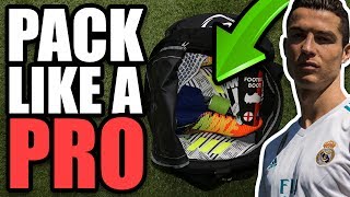 How to Pack Like A Pro! Professional Footballer's Kitbag