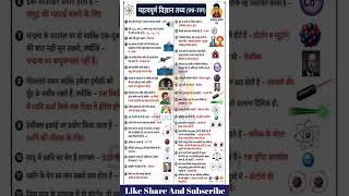 Top 34 Science GK Questions 2026 | Important Science Facts | SSC, UP Police, Railway Exam