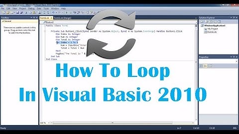 How to Loop, looping using For in Visual Basic (explained)