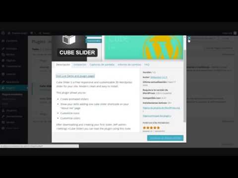 Cube Slider - Free Wordpress Plugin