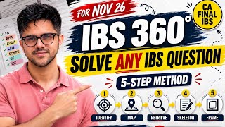 CA Final IBS Nov 26 | How to Solve ANY IBS Case Study Question | IBS 360° Demo Lecture